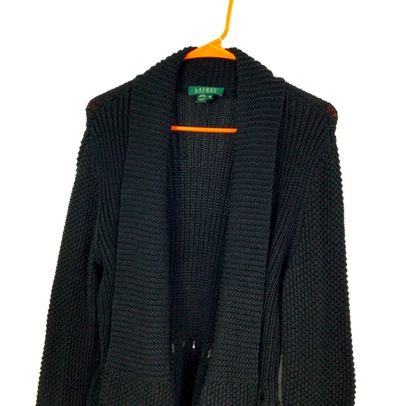 Lauren Ralph Lauren Open Front Knit Cardigan Sweater womens size Medium - Picture 2 of 7